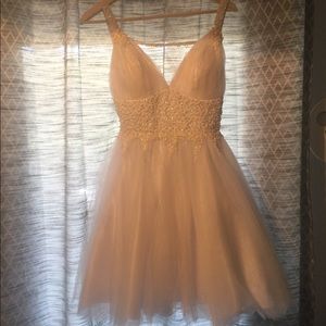White Sherri Hill Short Prom Dress